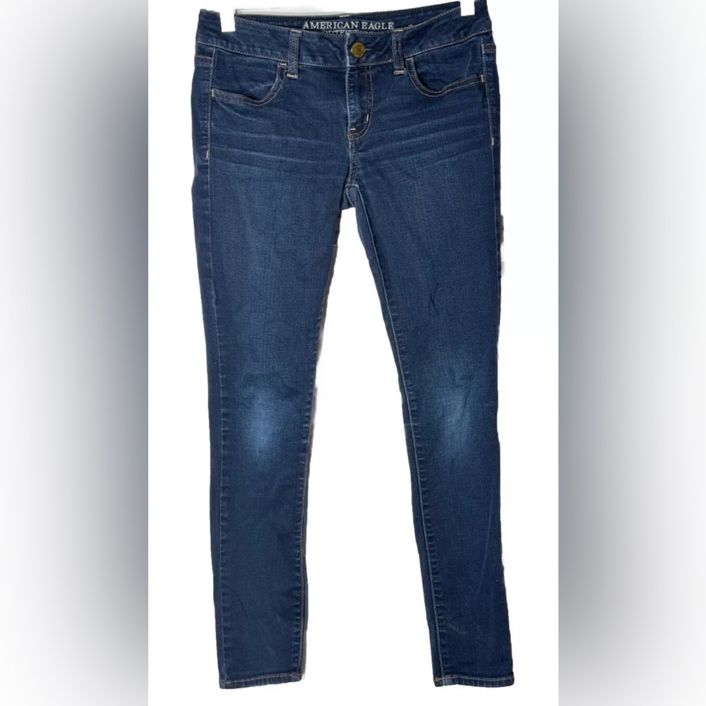 American Eagle Women Jegging Jeans Super Stretch Blue Size 4